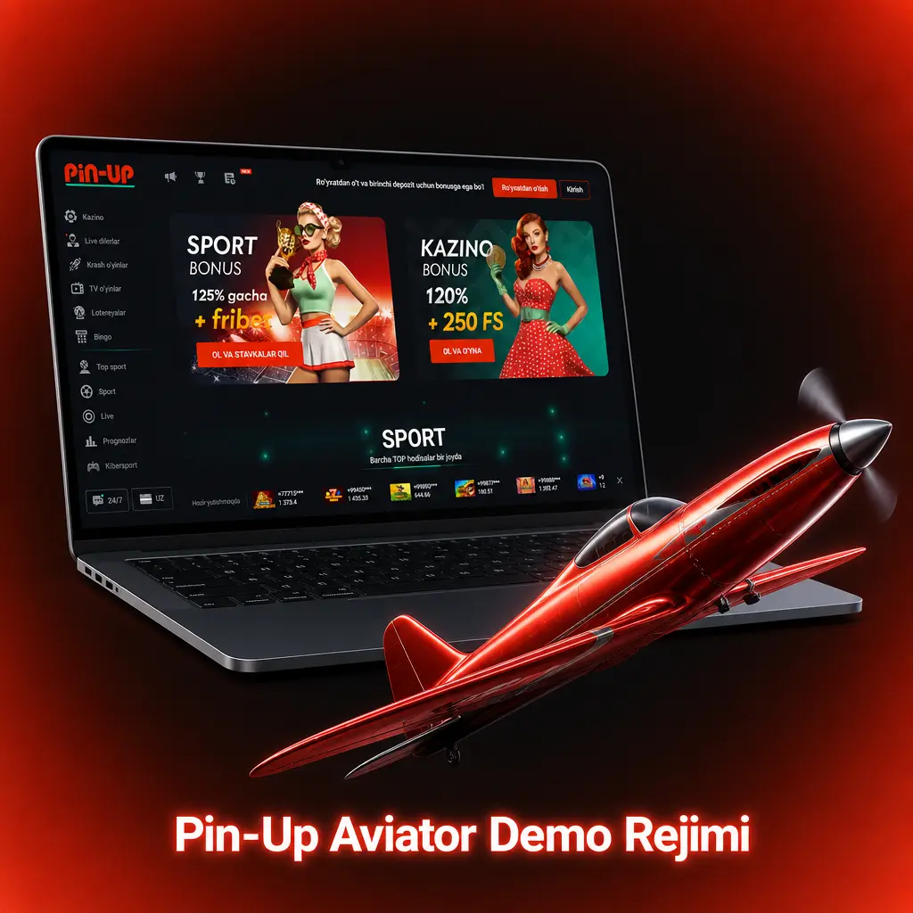 Pin-Up Aviator demo rejimida ro'yxatdan o'tmasdan virtual pul bilan o'yin mexanikasini xavfsiz sinab ko'ring