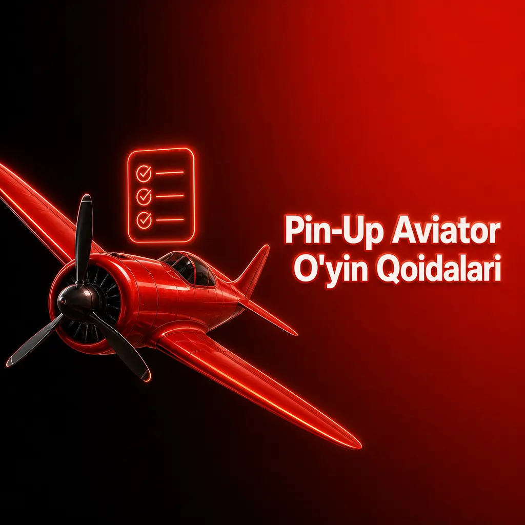 Pin-Up Aviator o'yinida samolyot ko'tarilishi, multiplikator va "Cash Out" orqali stavka yutuq qoidalarini tasvirlovchi rasm.