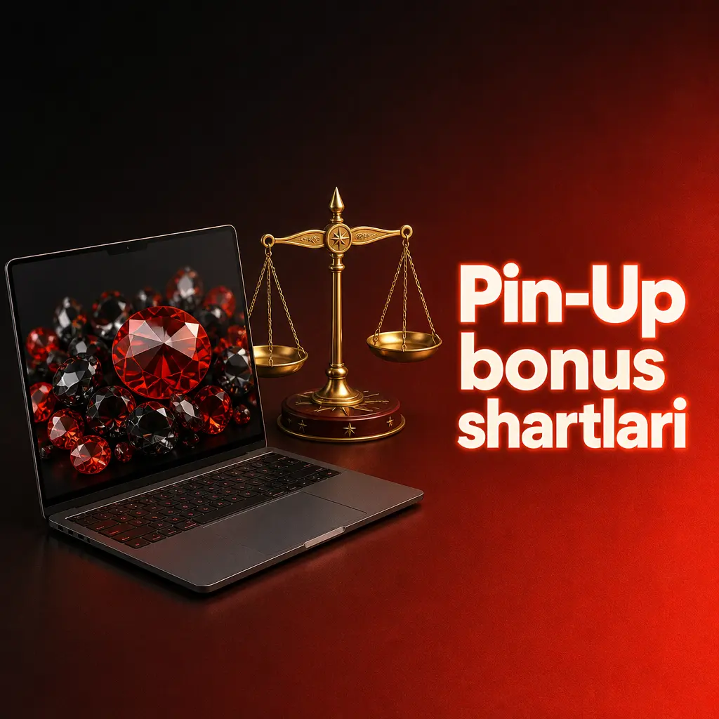 Pin-Up bonusini yutuqqa aylantirish qoidalari va qayta o'ynash shartlari tasvirlangan rasm