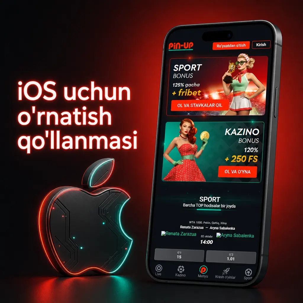 Pin-Up ilovasini iOS uchun o'rnatish va ulardan foydalanish bo'yicha qadamma-qadam qo'llanma skrinshoti