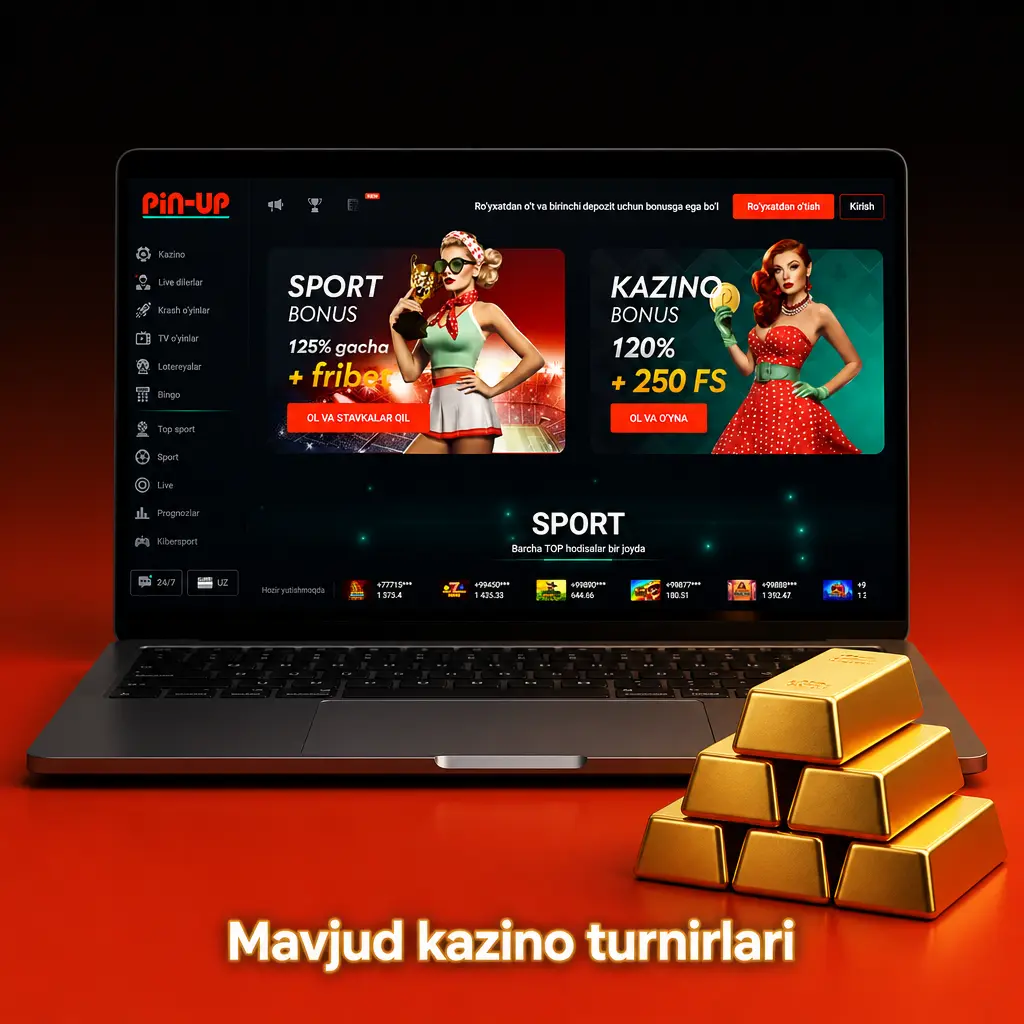 Pin-Up kazinosidagi slot turnirlari, mavsumiy aksiyalar va mukofot jamg'armasi ko'rsatilgan jadval