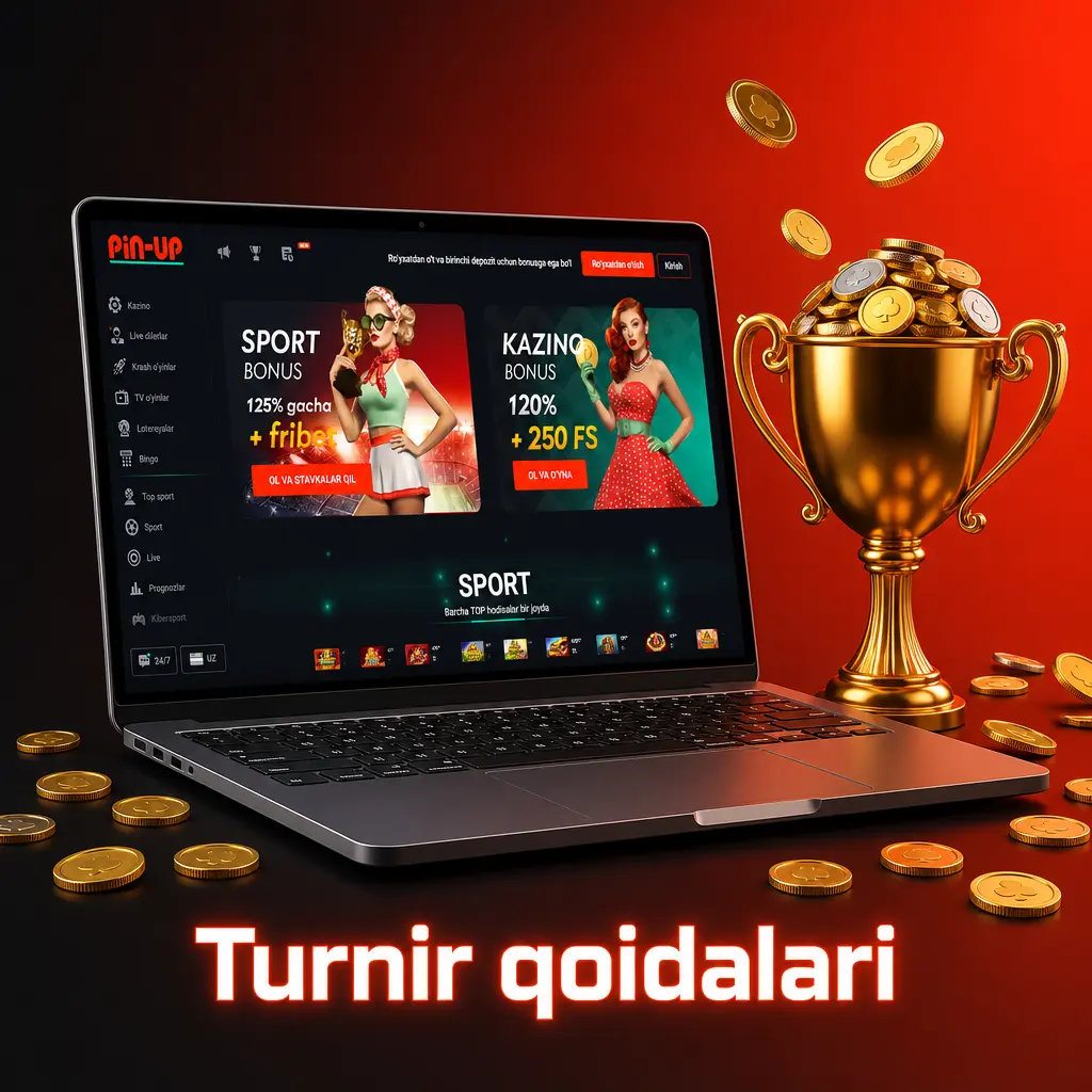 Pin-Up turnir qoidalari: ishtirok shartlari, reyting hisoblash tartibi, davomiyligi va mukofotlar taqsimoti haqida ma'lumot