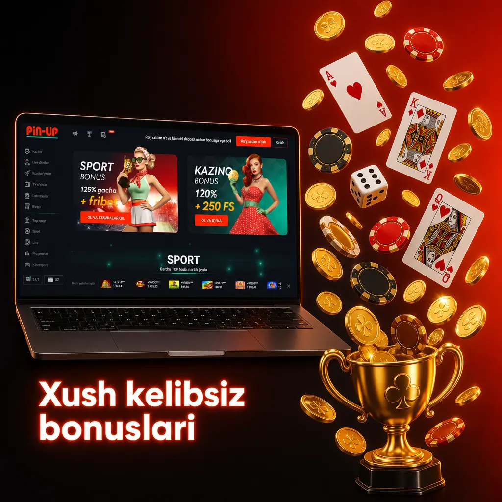 Pin-Up xush kelibsiz bonuslari: kazino uchun 120%+250 Free Spins va sport stavkalari uchun 125% gacha freebet